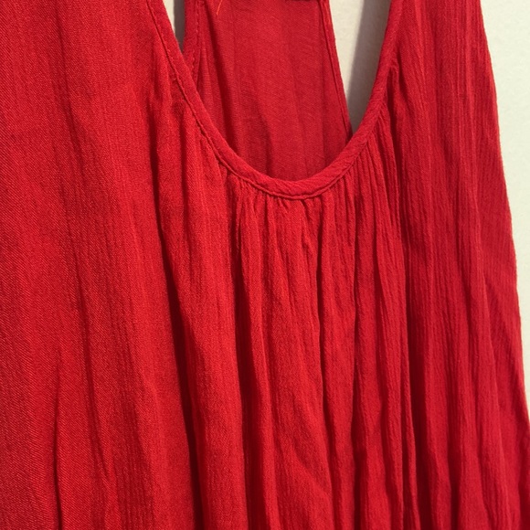 Red High Low Layered Racerback Tank Top Women Size S - Picture 3 of 9